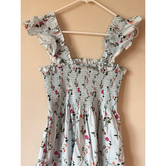 HILL HOUSE HOME Ellie Nap Dress Blue Pond Floral Print S - Picture 4 of 11